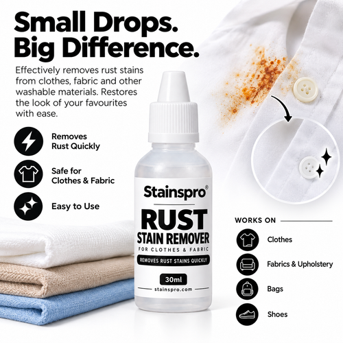 Stainspro Rust Stain Remover for Clothes – 30ml Dropper