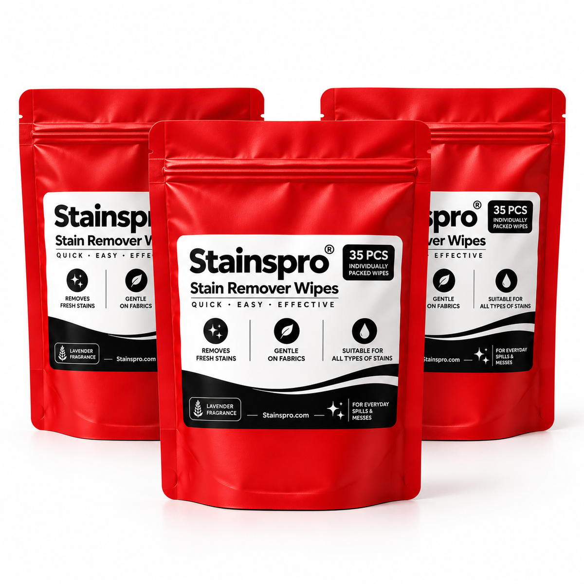 Stainspro Stain Remover Wipes – 3 Packs Bundle | Total 105 Wipes